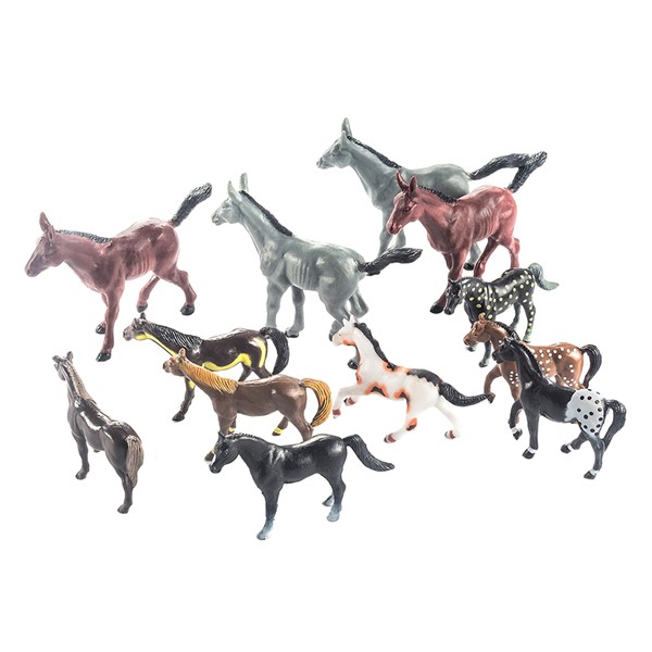 Horse Toy Figures - 12 pack