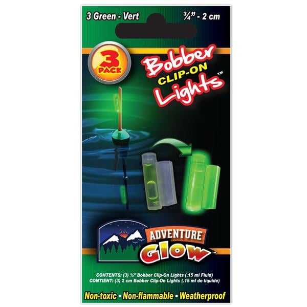 Green Glow Fishing Bobber Lights - 3 Per Unit