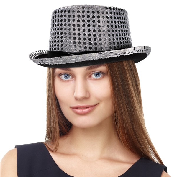 sequin top hat