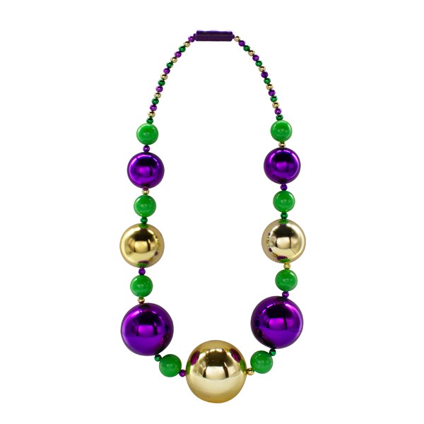 Led Mardi Gras Jumbo Bead Necklace 