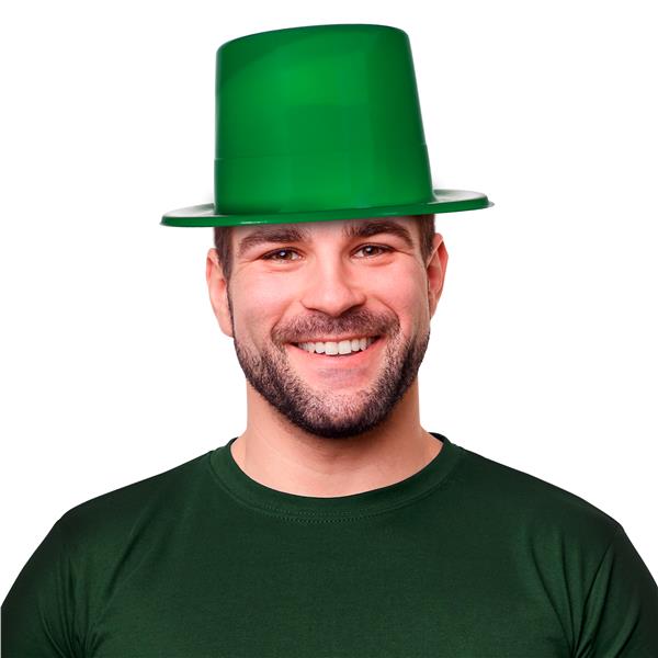 Green Plastic Top Hats in Bulk (12 Pack) | Windy City Novelties