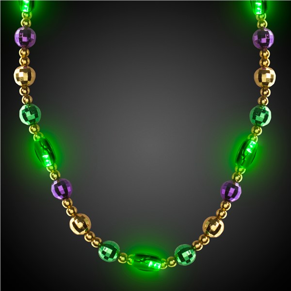 Led Mardi Gras 34 Bead Necklace 