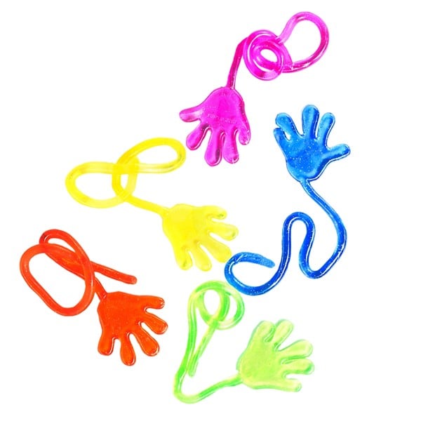 Vinyl Glitter Sticky Hands - 48 pack