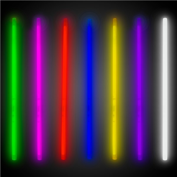 Assorted Colors 9 Glow Straws by Windy City Novelties