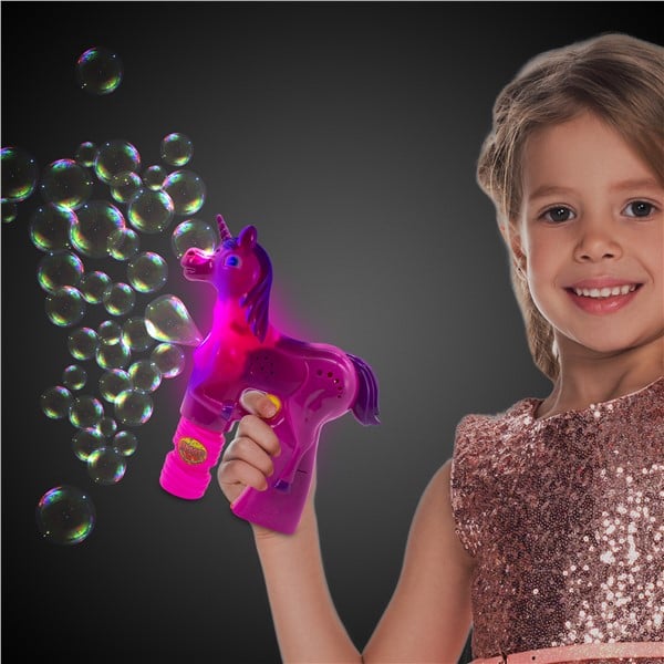 LED Unicorn Bubble Gun