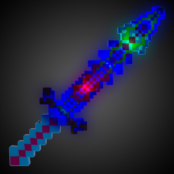 MineCraft LED Light-Up Pixel Sword - Blue