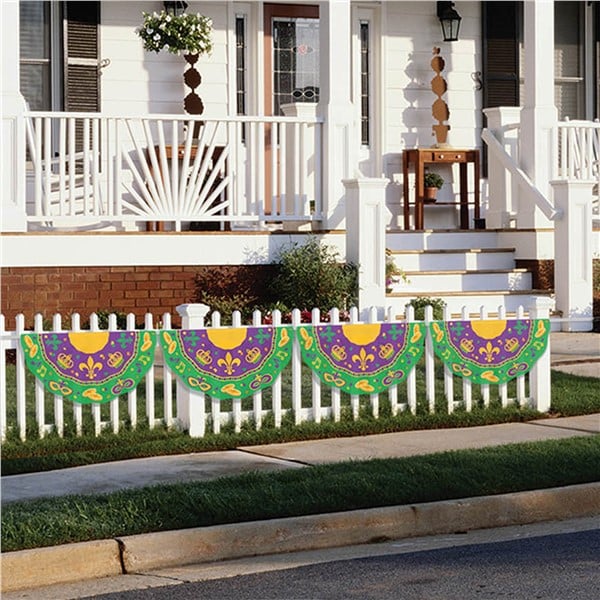 mardi gras plastic ball garland