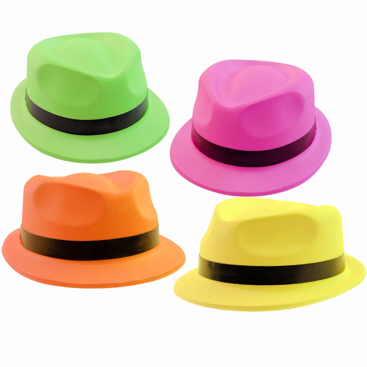 Neon White & Orange Fedora