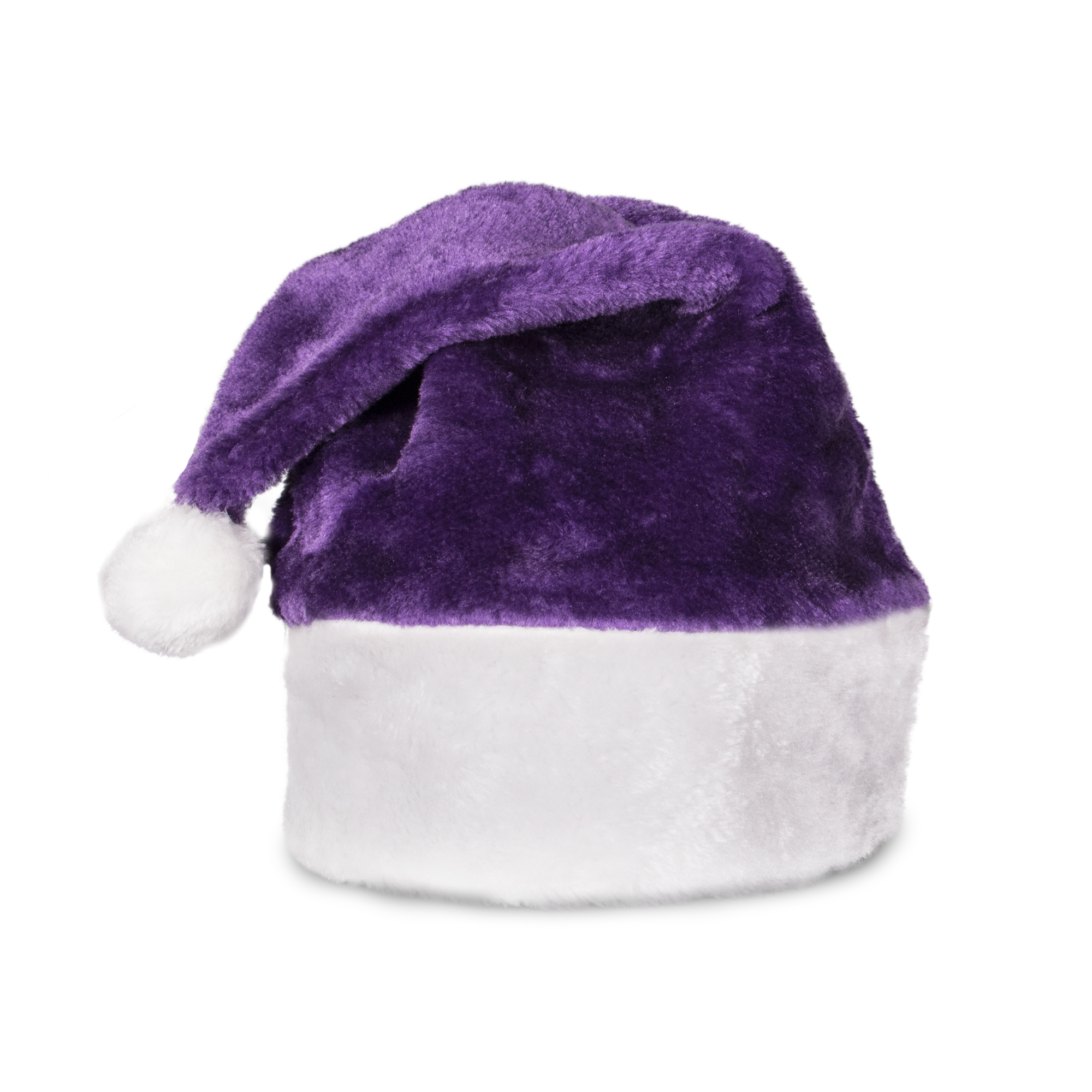 purple plush santa hat