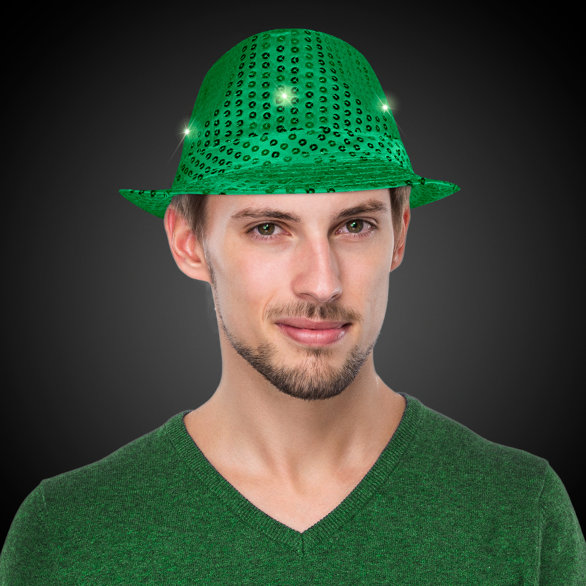 green led hat light