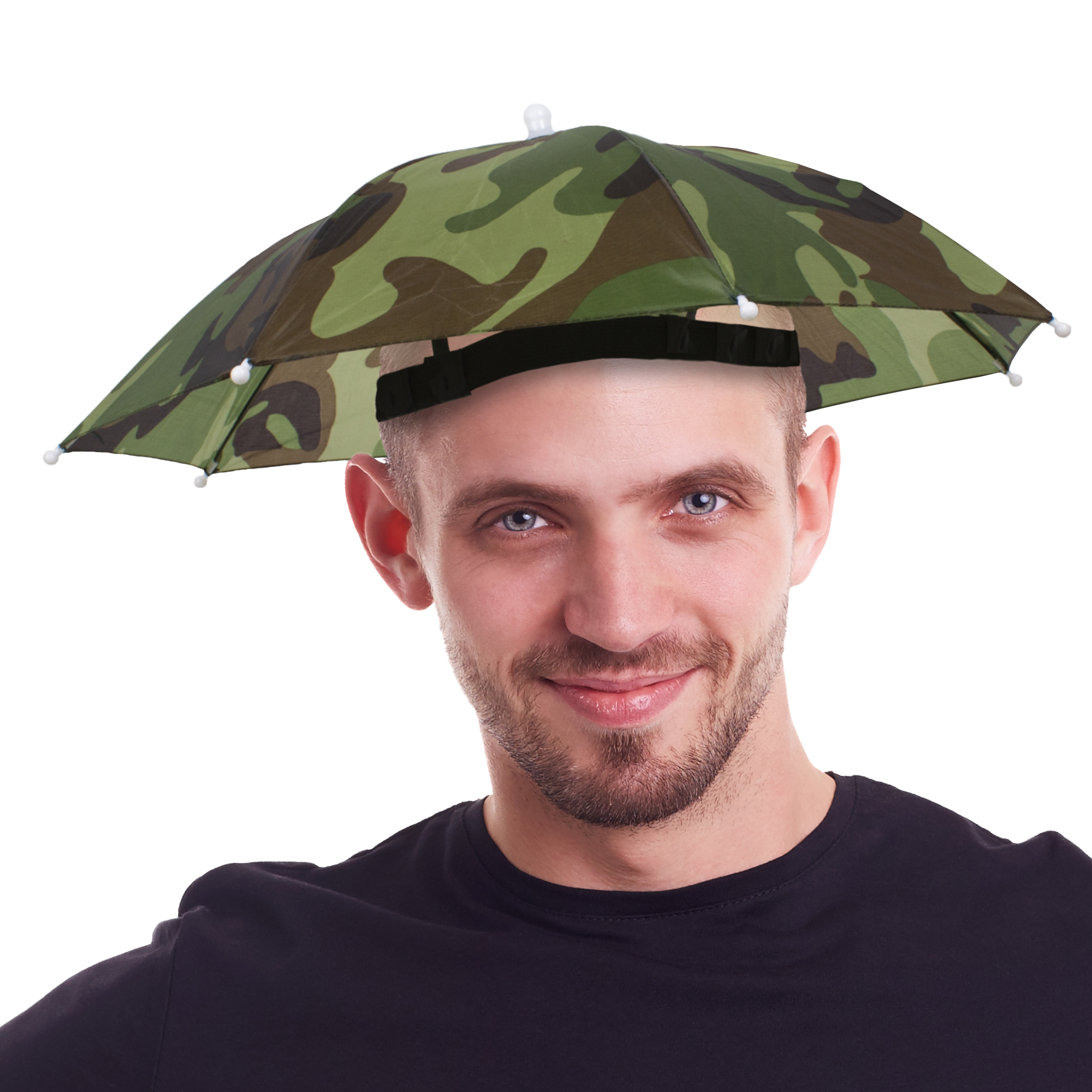 Camouflage Umbrella Hat by Windy City Novelties
