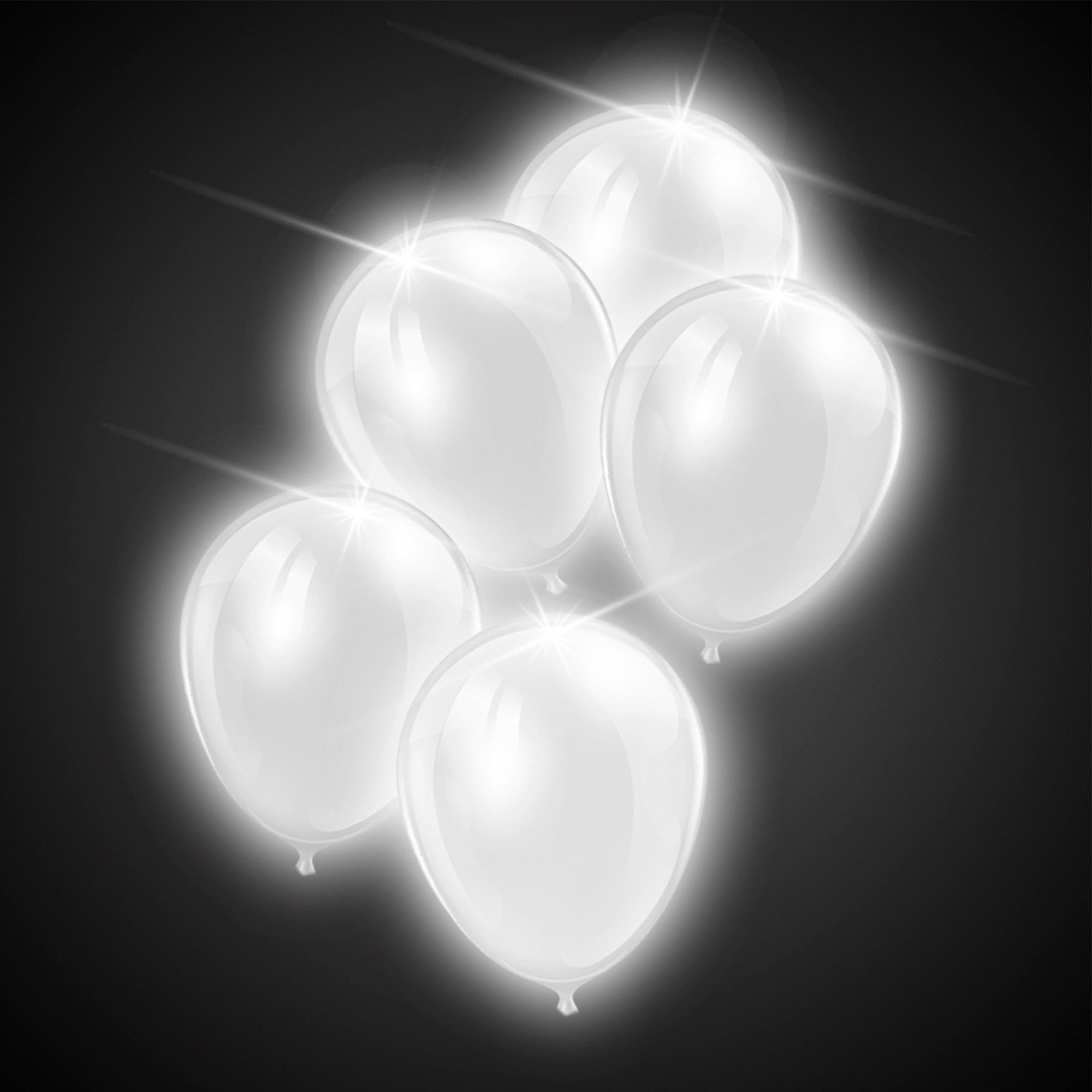 White LED Balloons by Windy City Novelties
