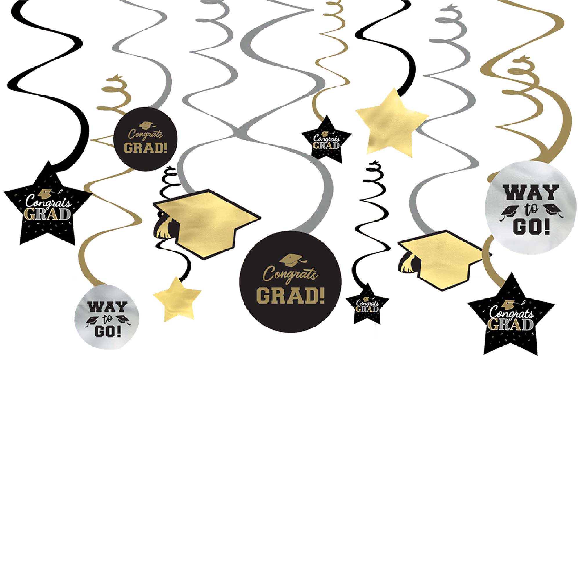 Grad Swirl Decorations