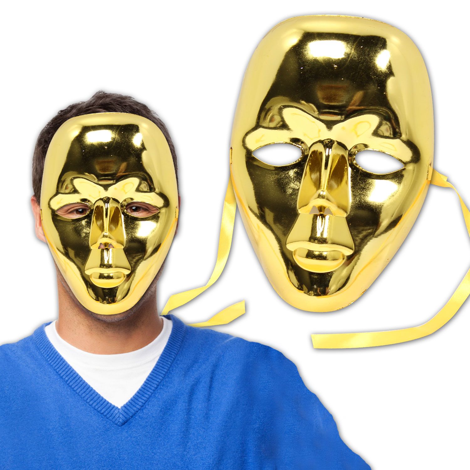 Gold Metallic Masquerade Masks