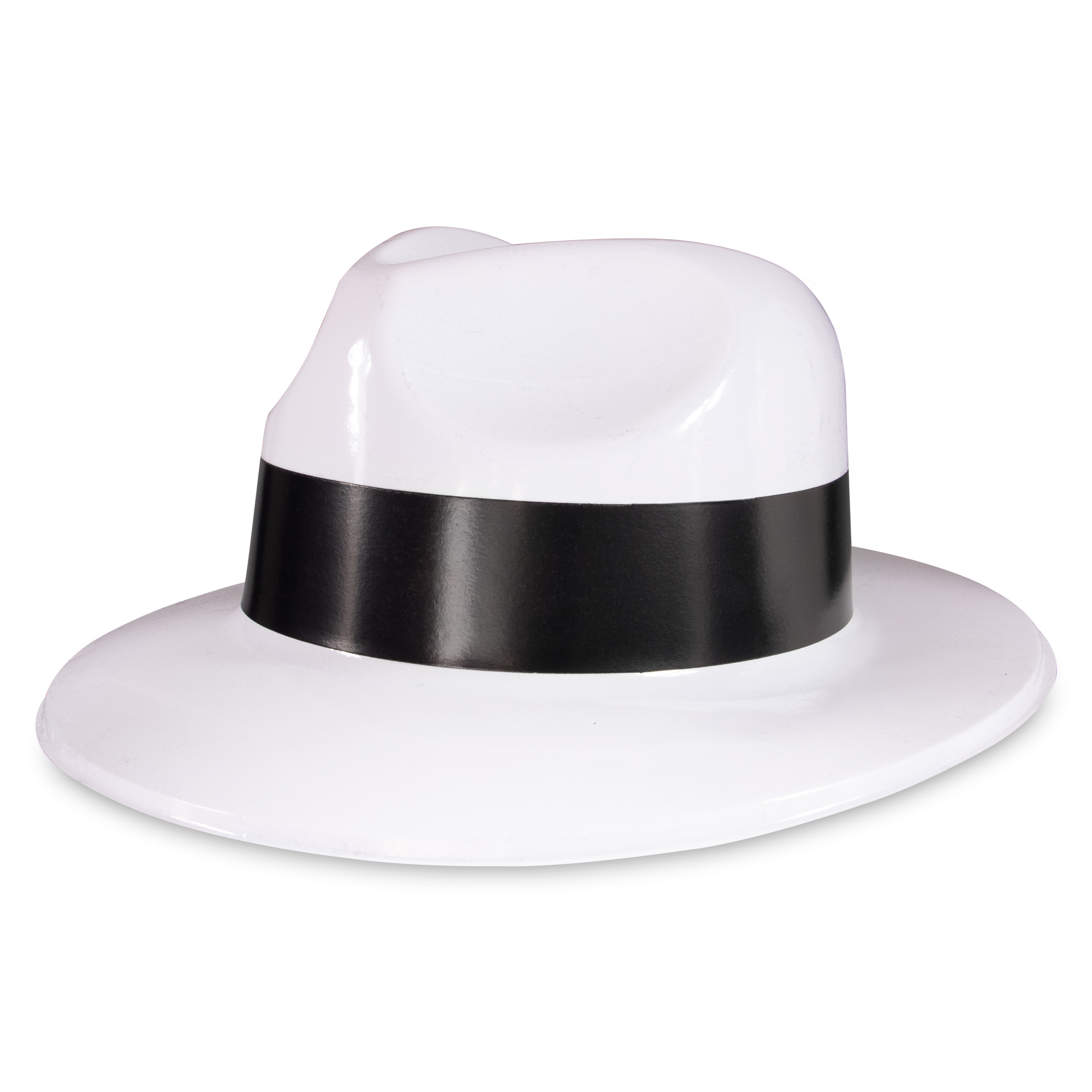 white plastic hat