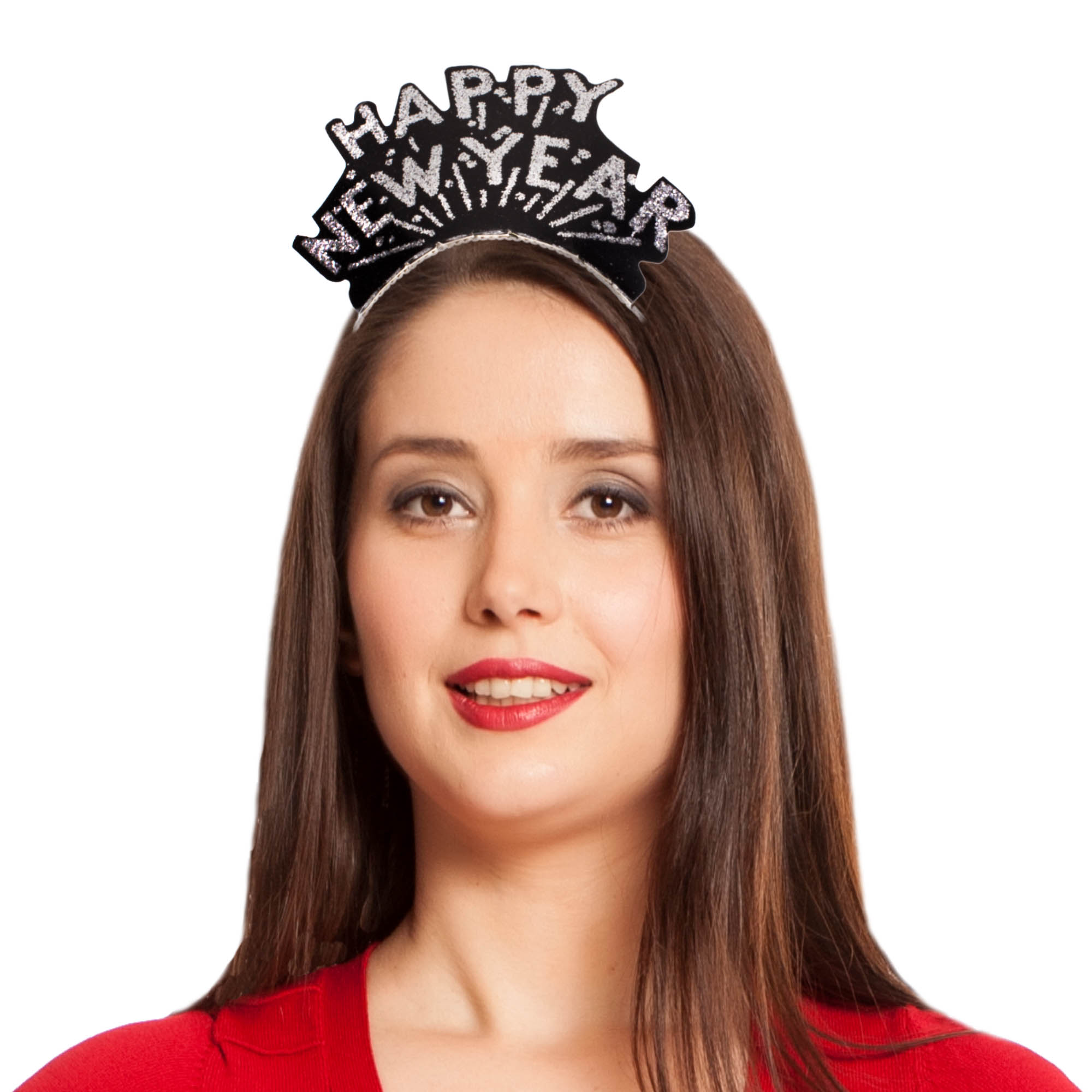 Happy New Year Black & Silver Tiaras - 12 Pack by Windy City Novelties