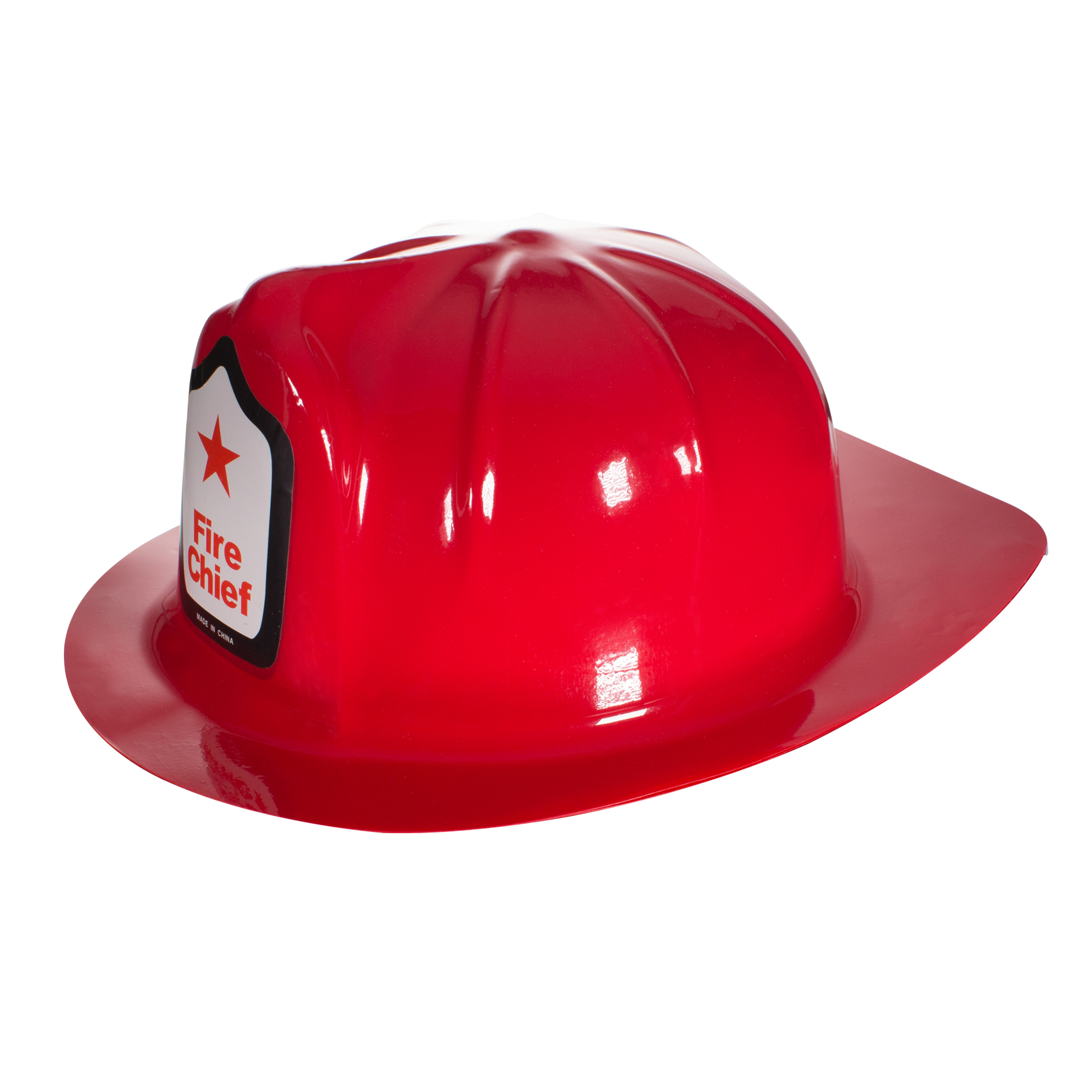 Red Firefighter Plastic Hats Kids Play Fireman Chief Party Favors LOT 