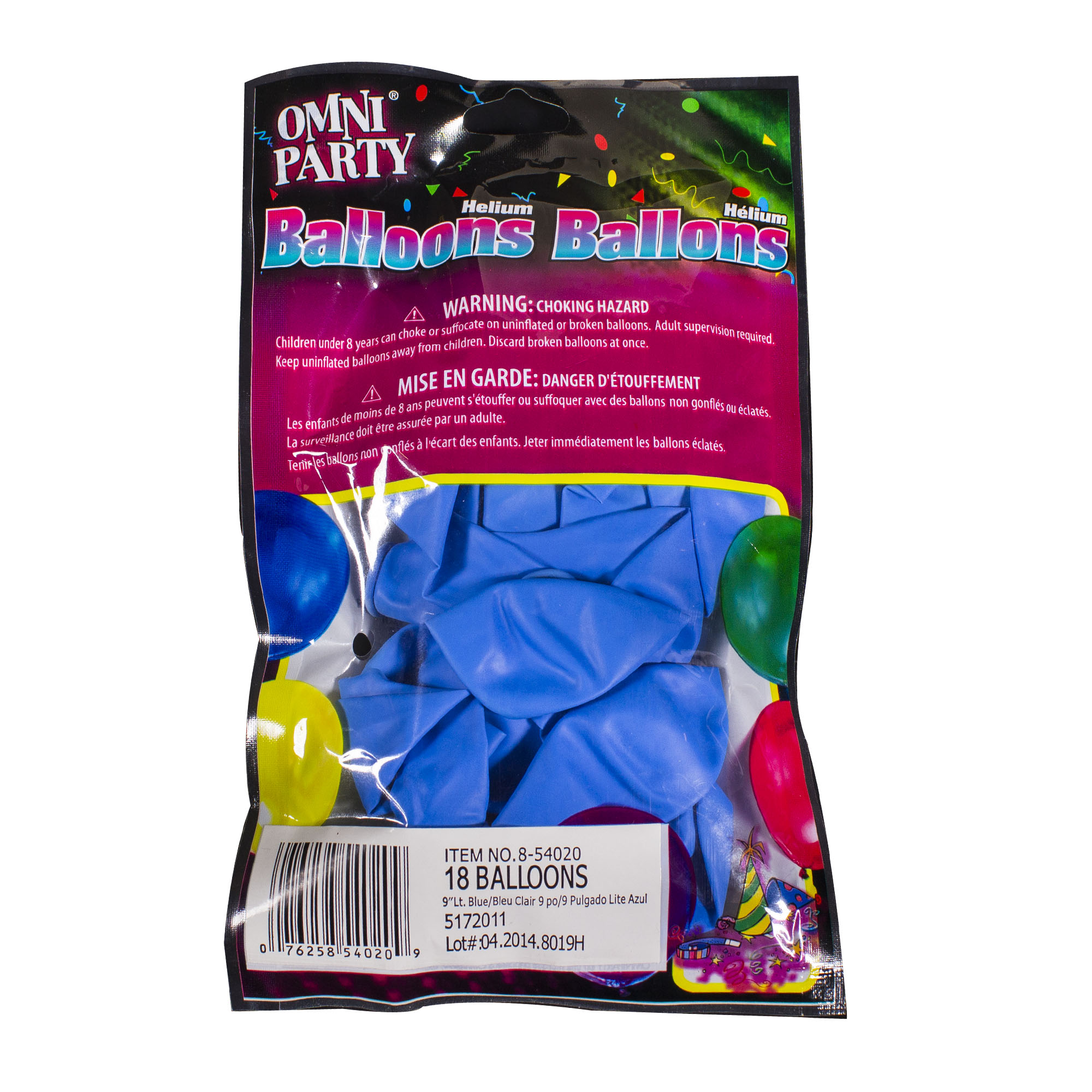 Light Blue 9" Helium Balloons by Windy City Novelties