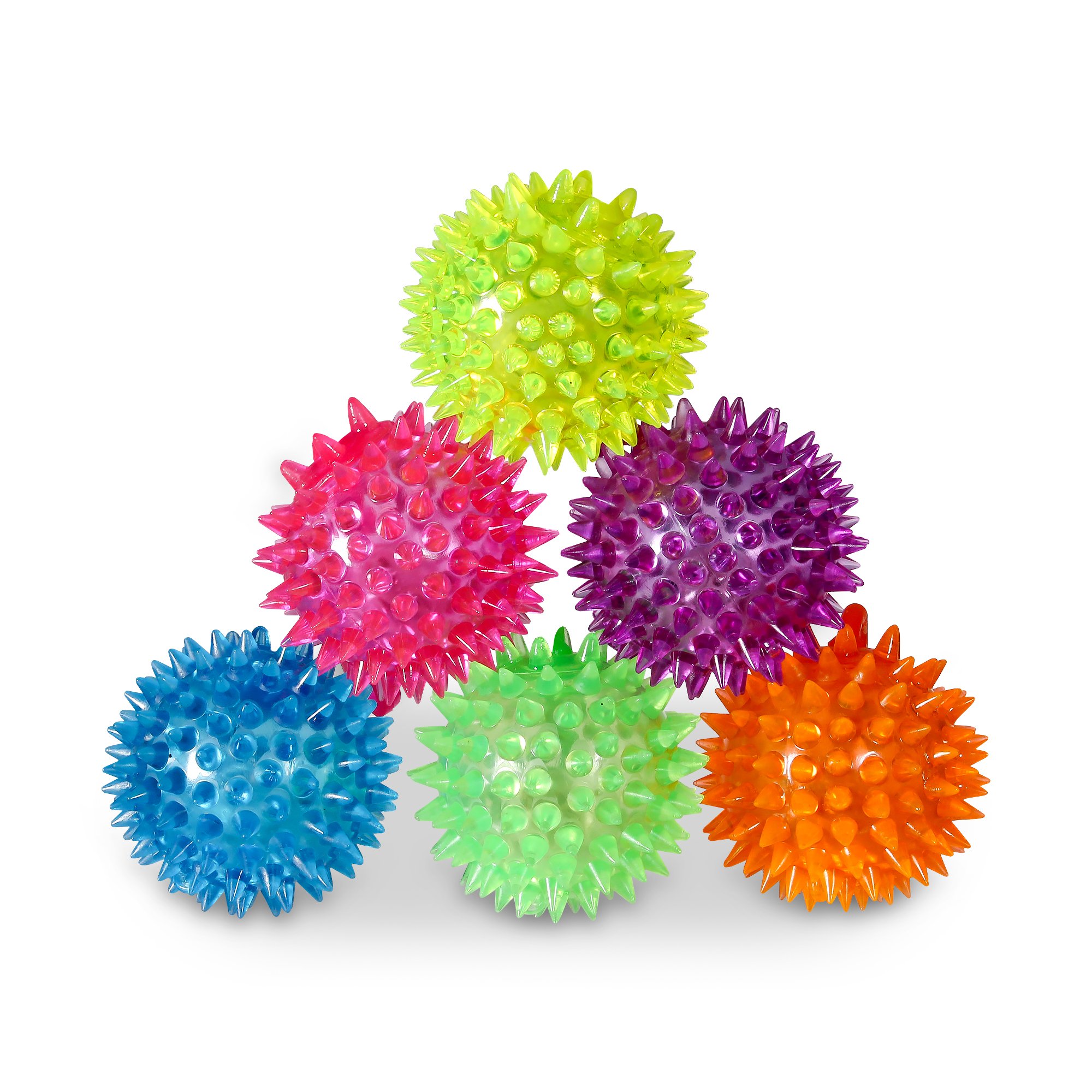 LED Jelly Spike YoYo Balls-12 Pack