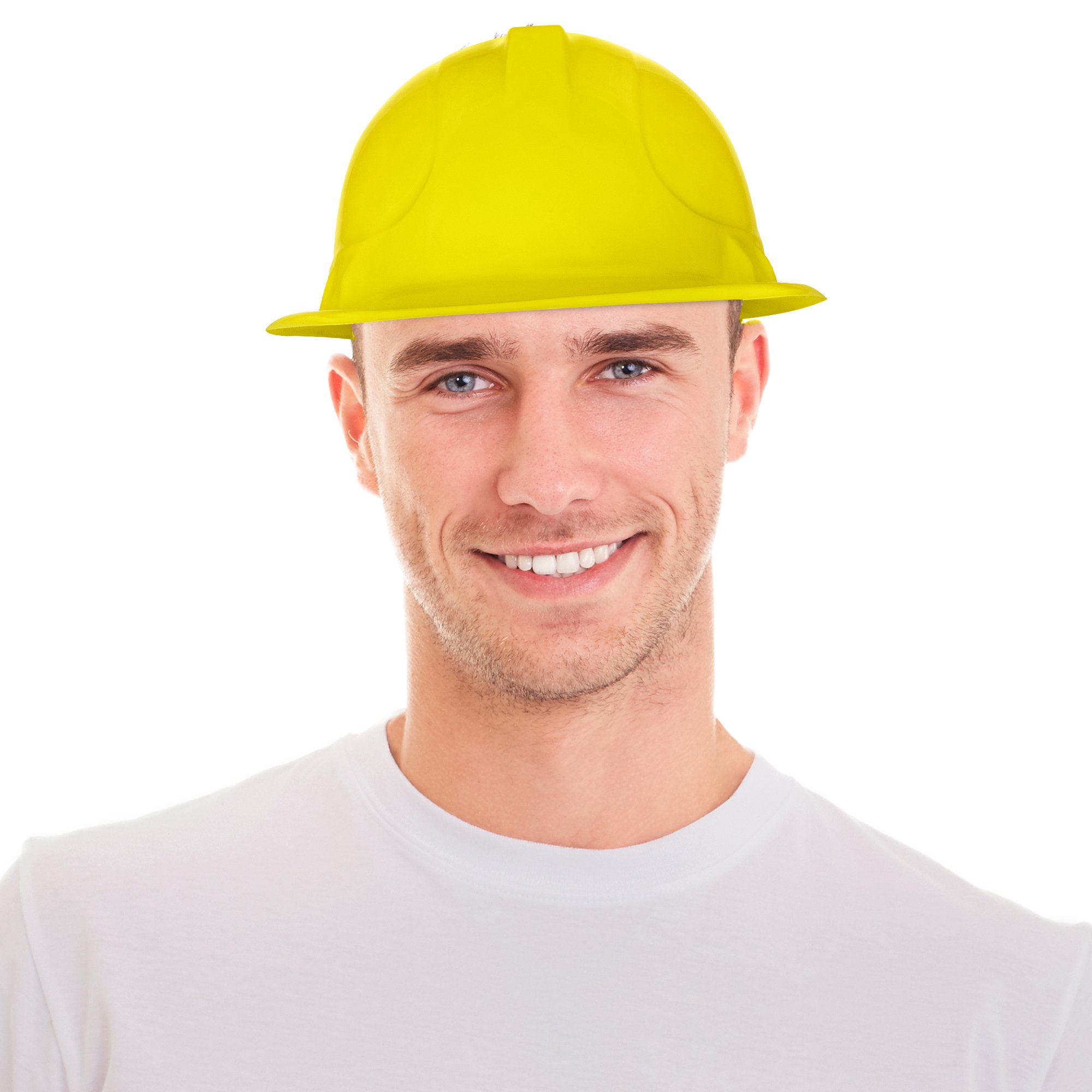 package of 12 US Toy Yellow Construction Hats