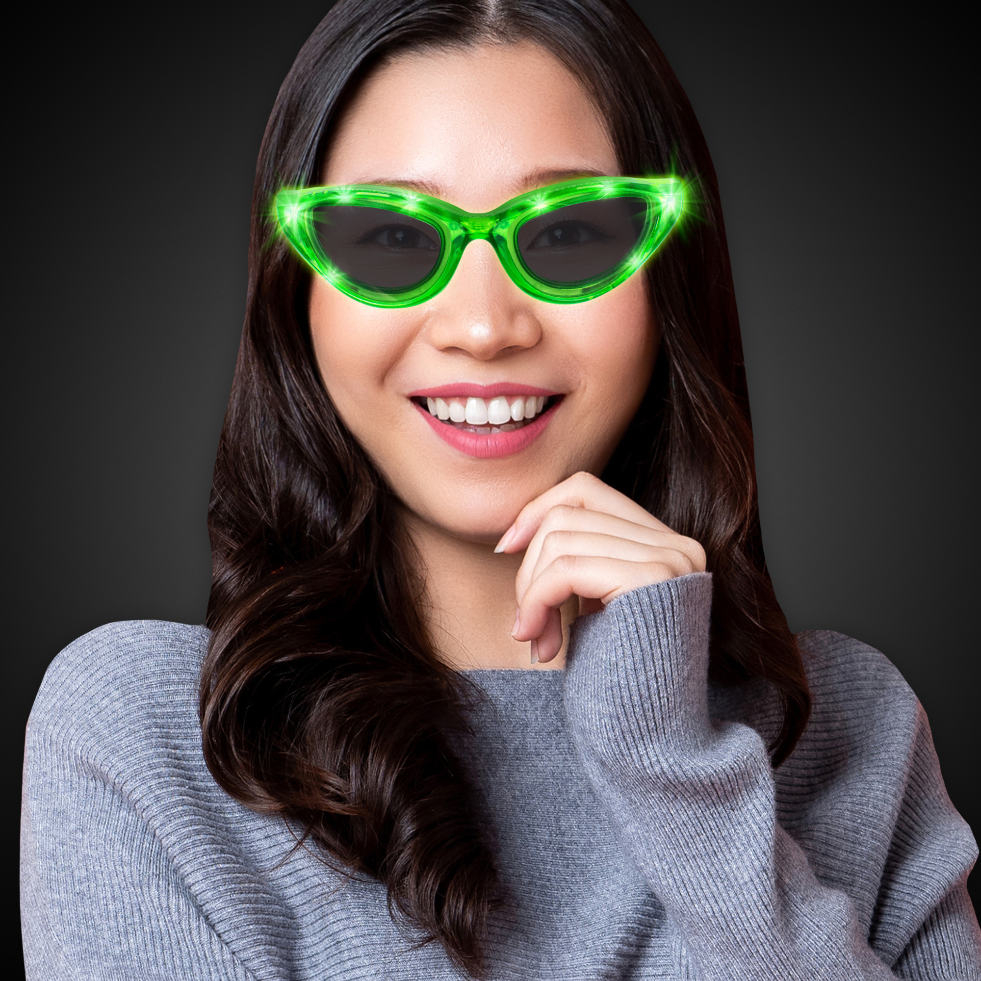 Green LED Sunglasses by Windy City Novelties