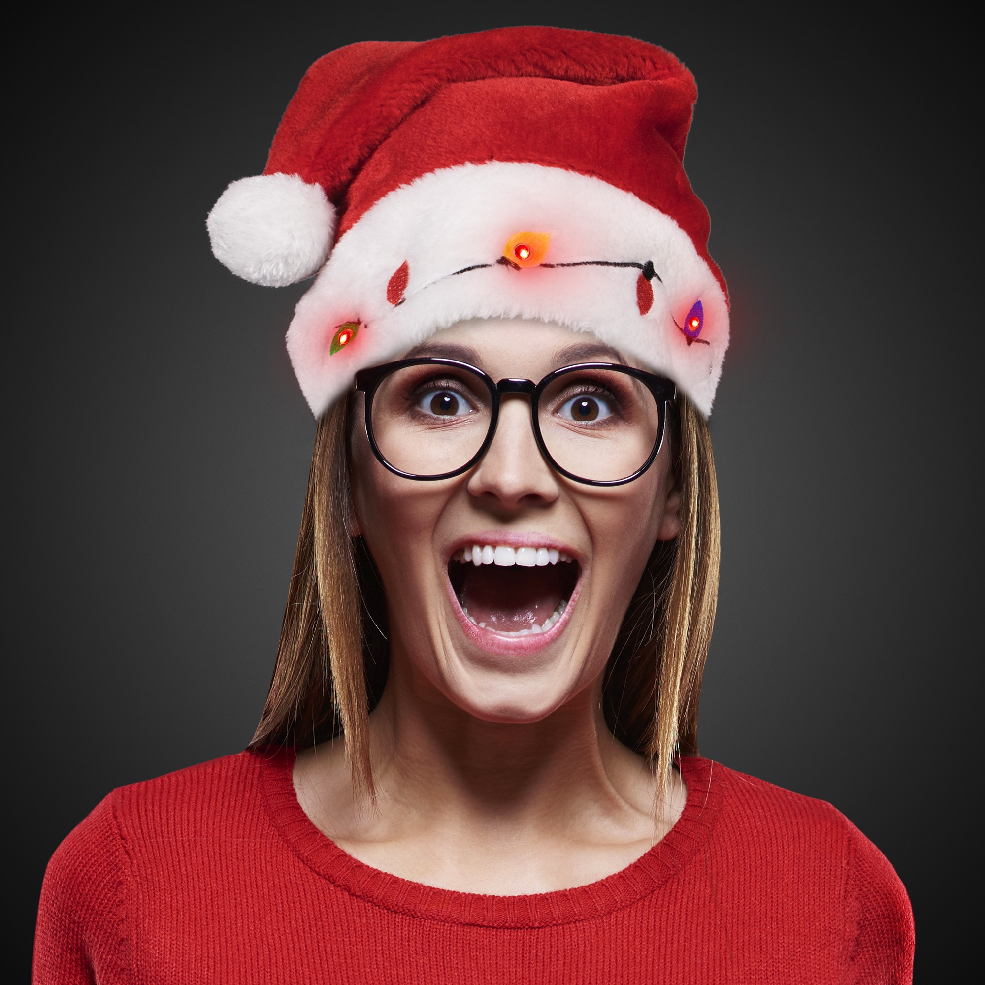 flashing santa hat