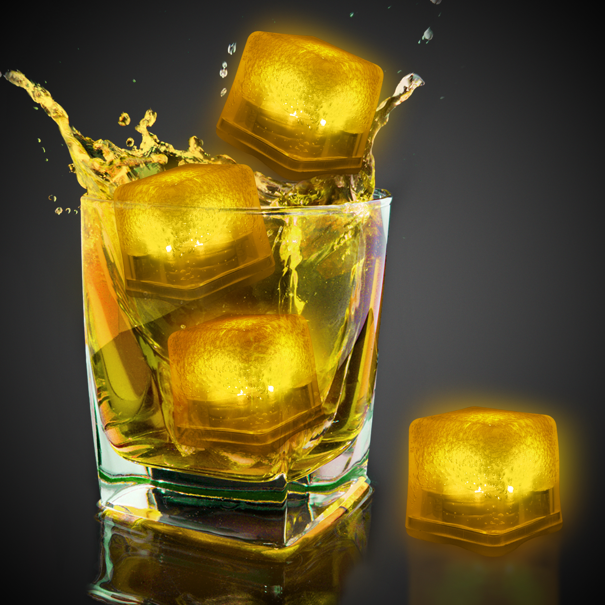 Yellow LED and Light Up Ice Cubes