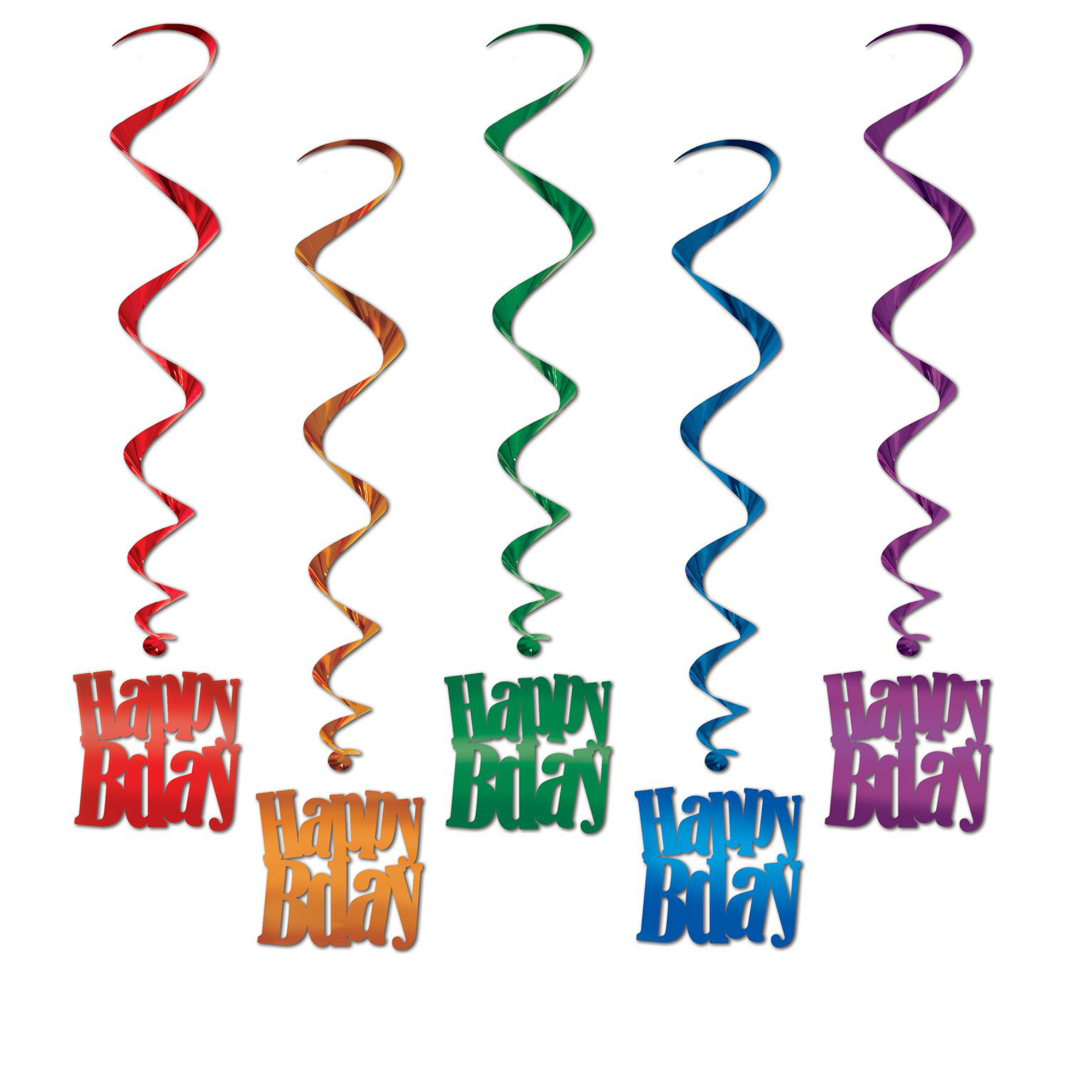 Happy Birthday Whirl Decorations by Windy City Novelties