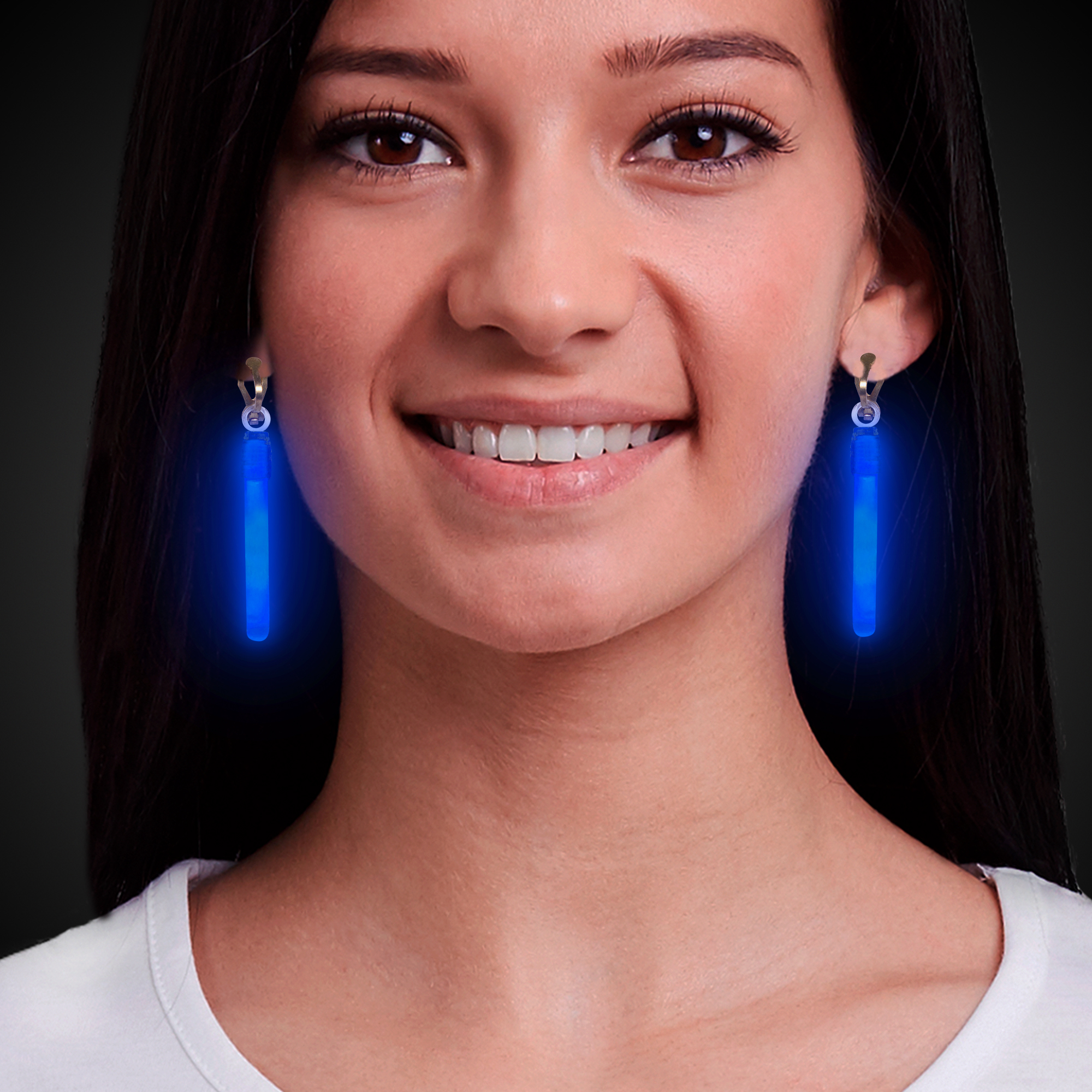 Blue Glow Clip-On Earrings by Windy City Novelties