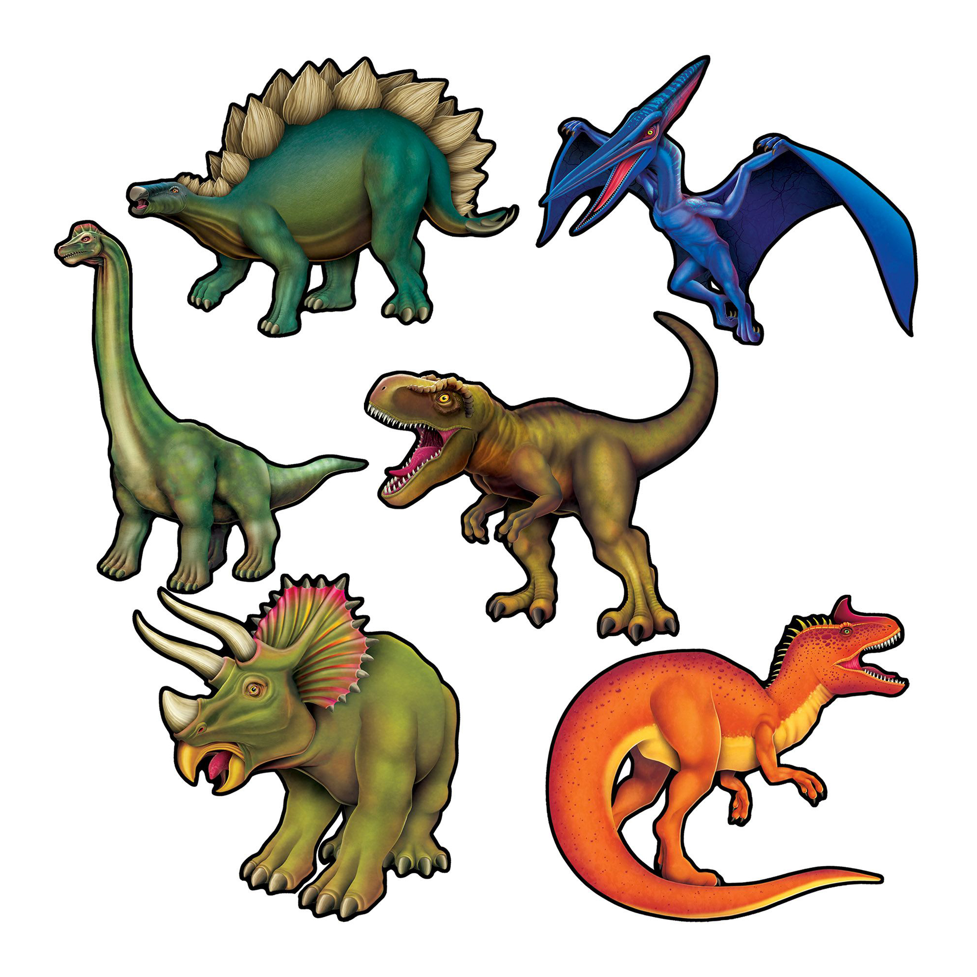 Dino Stickers - 6 Pack | Dinosaur Stickers for Party Bags & More